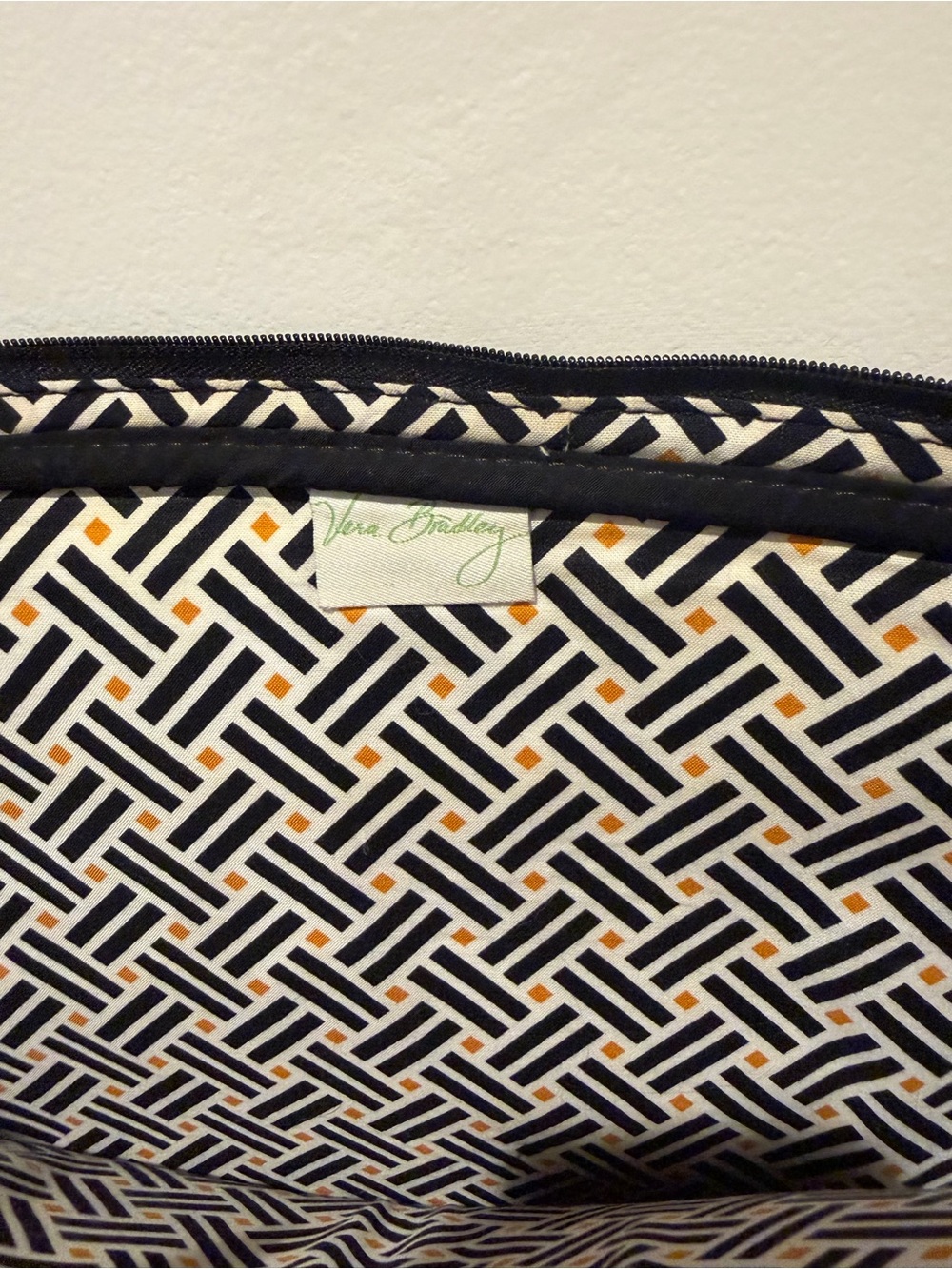 Vera Bradley Classic Black Quilted Laptop Crossbody Messenger Bagy Work Tote - Picture 5 of 6